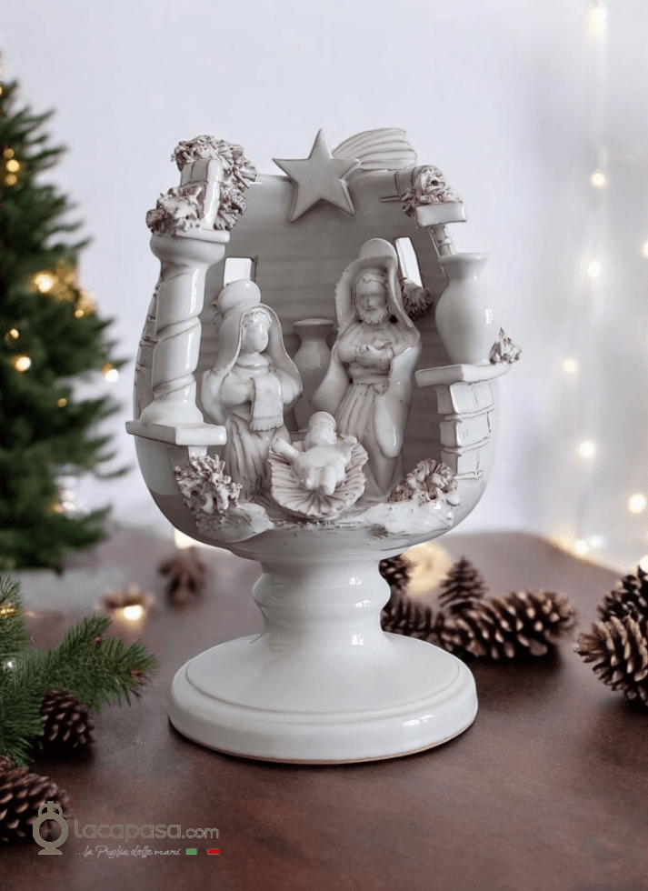AGNUS - Presepe in ceramica bianca - Lacapasa.com