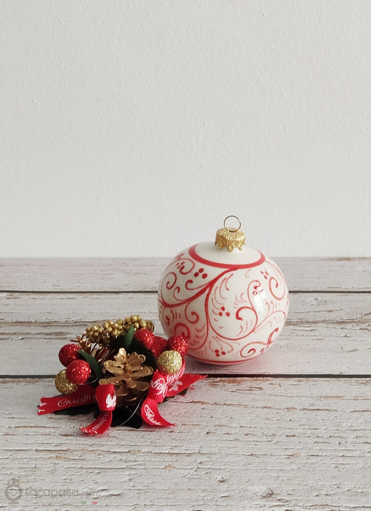 BACCA - Pallina di Natale bomboniera in ceramica Lacapasa.com
