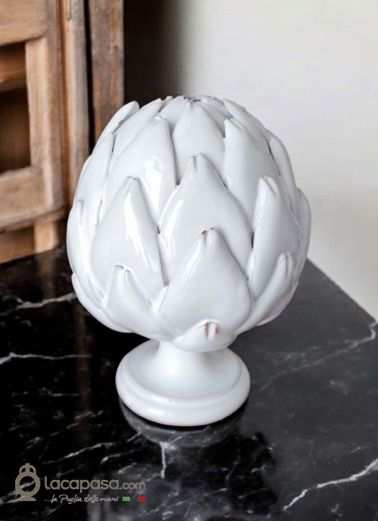 CARCIOFO in ceramica bianca - Lacapasa.com
