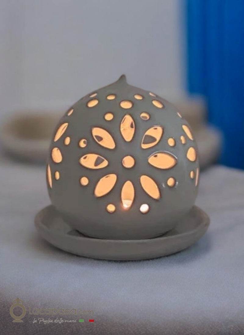 ELLEBORO - Porta candela bomboniera ceramica - Lacapasa.com