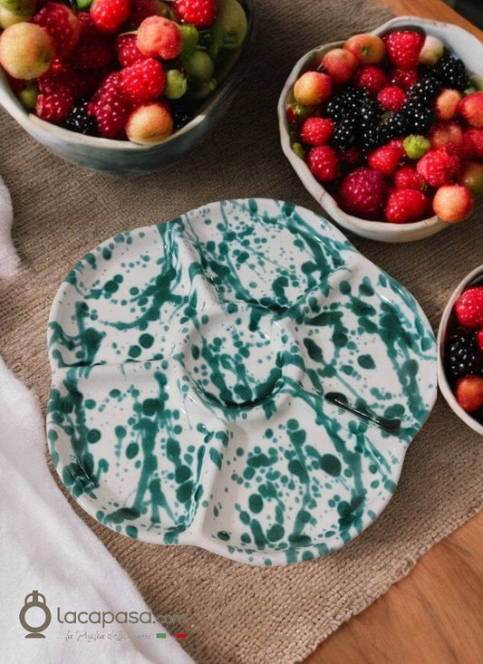 FIORE - Antipastiera in ceramica - decoro Macchia - Lacapasa.com