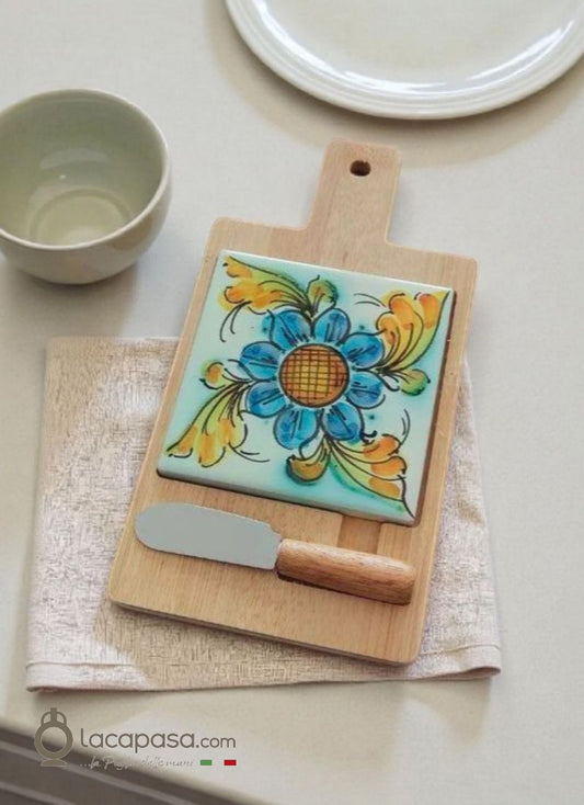 ASTRO - Tagliere in legno e ceramica