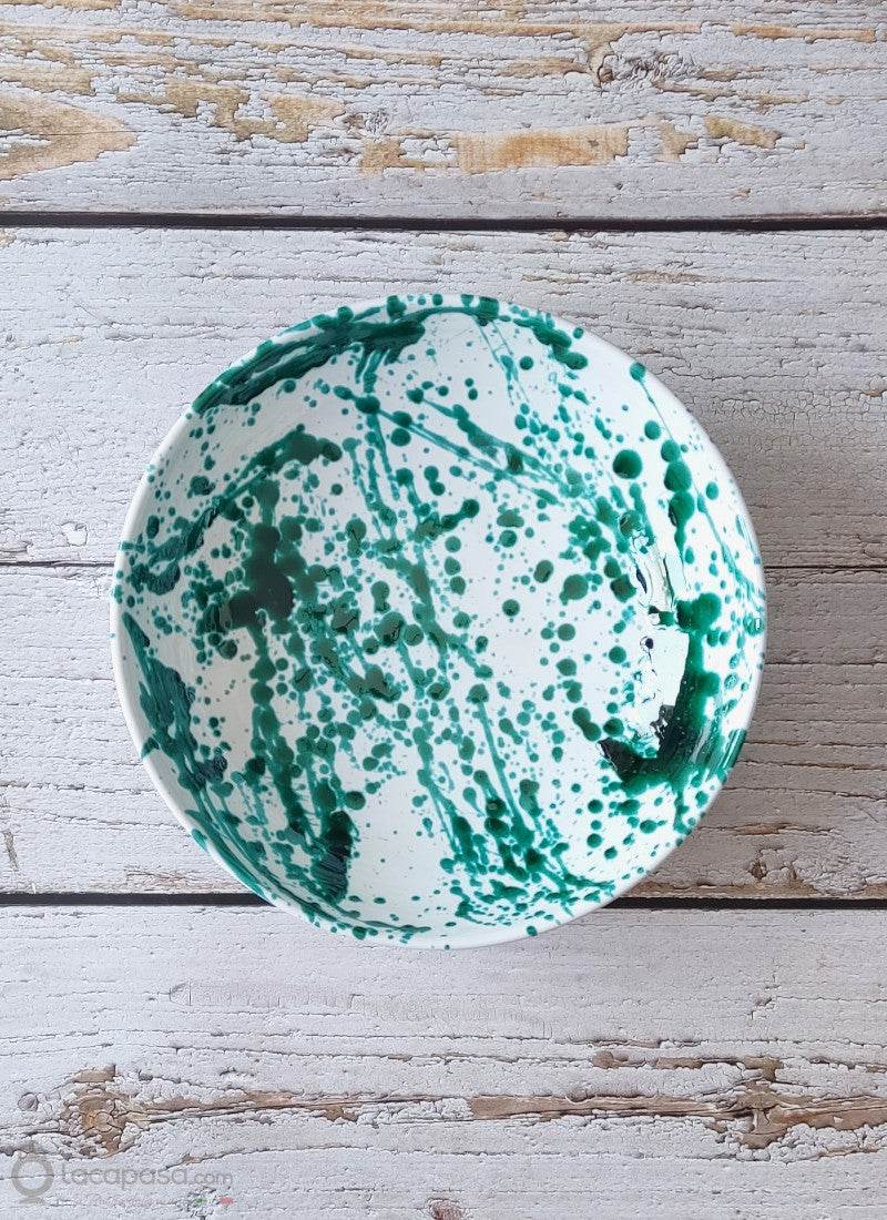 Insalatiera in ceramica - decoro Macchia - Lacapasa.com