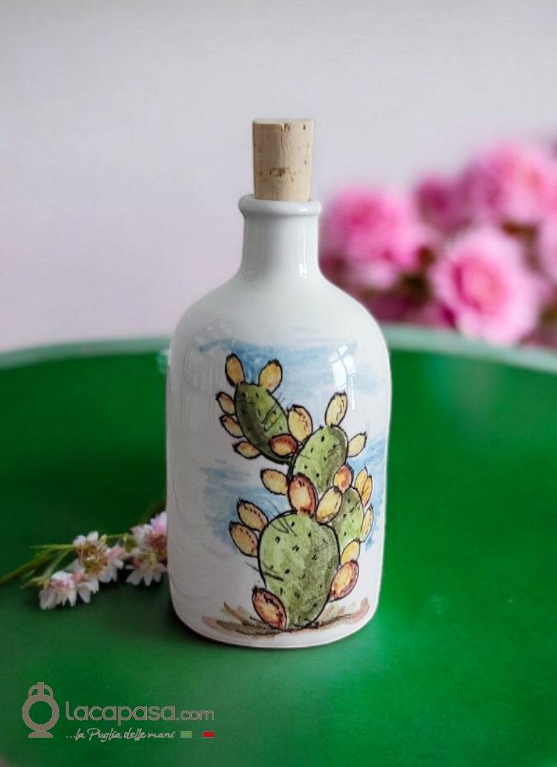 OLIERA in ceramica - decoro Fico d'India - Lacapasa.com