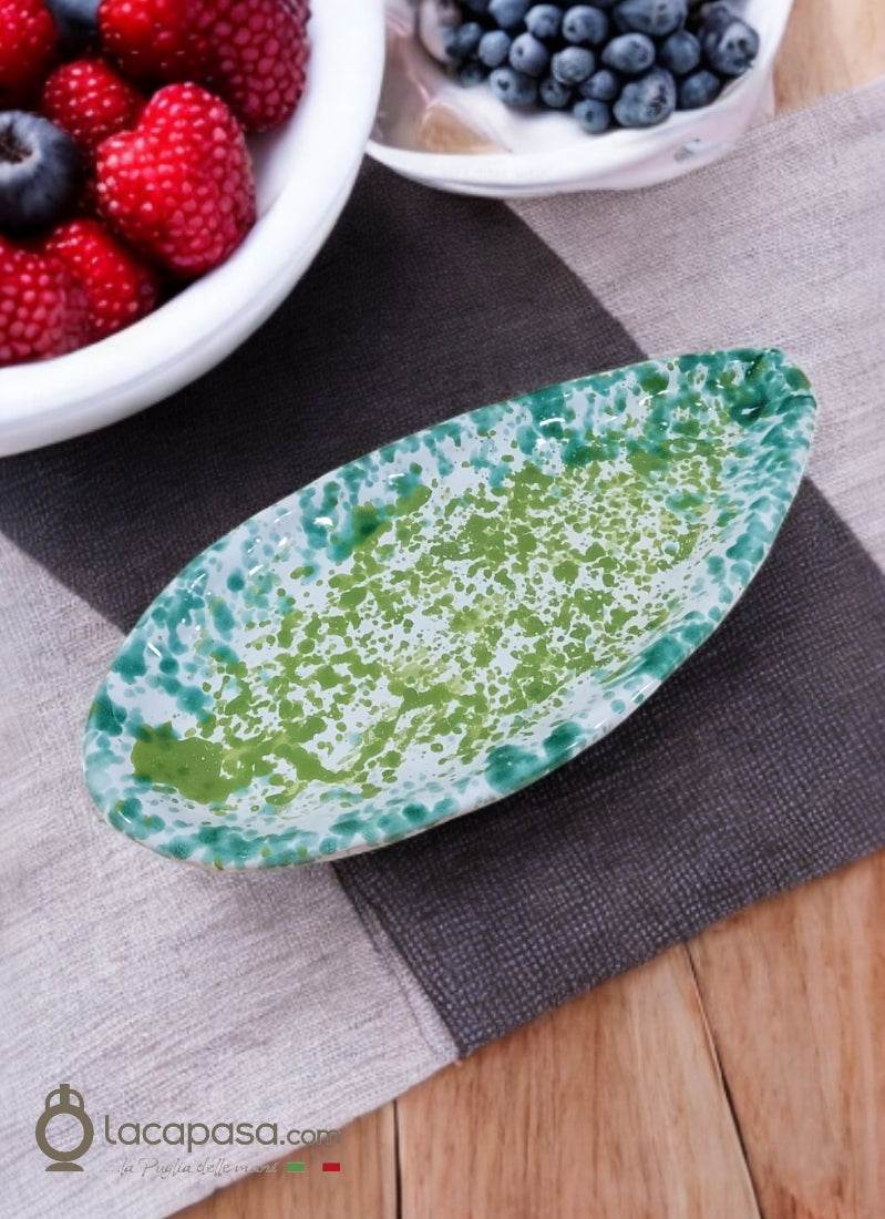 PIATTO APERITIVO in ceramica - decoro Fico d'India - Lacapasa.com