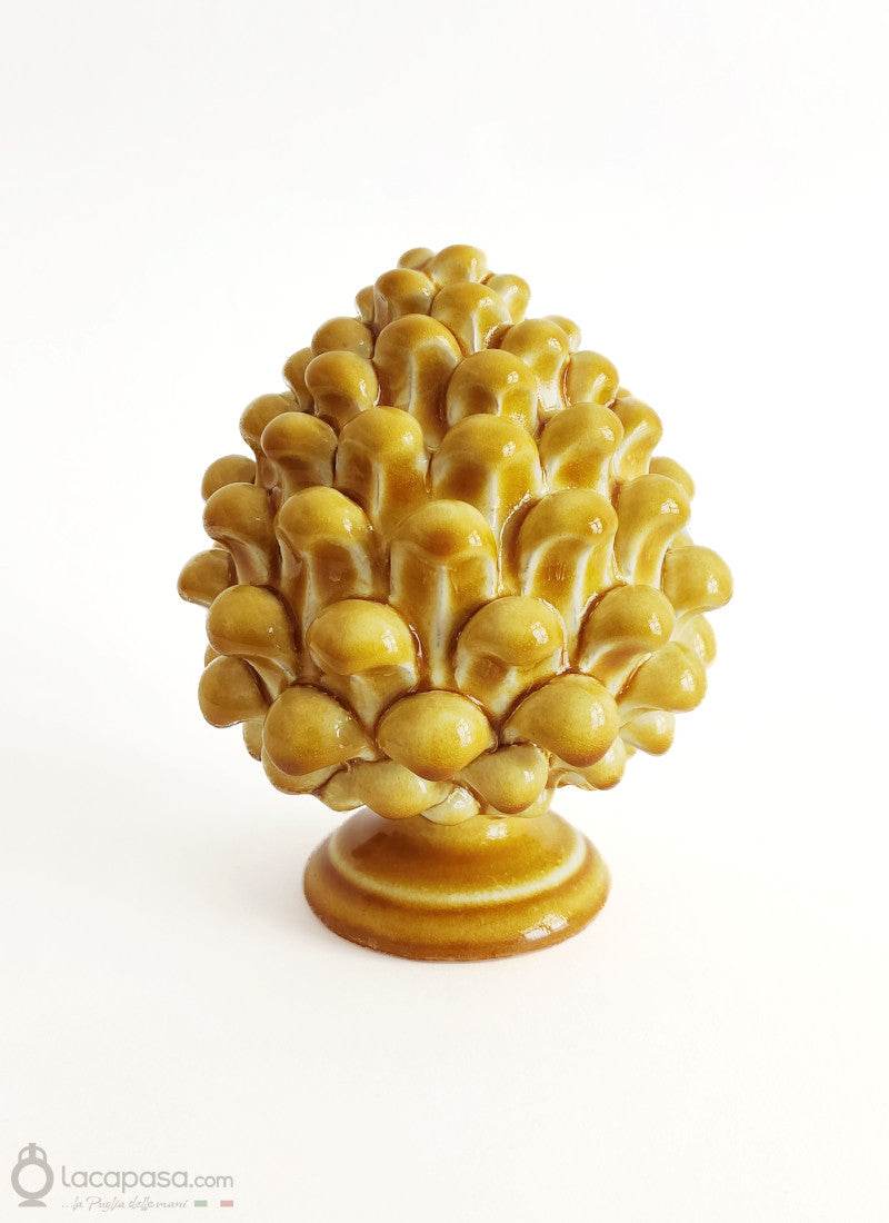 PINEA - Pigna in ceramica miele - Lacapasa.com