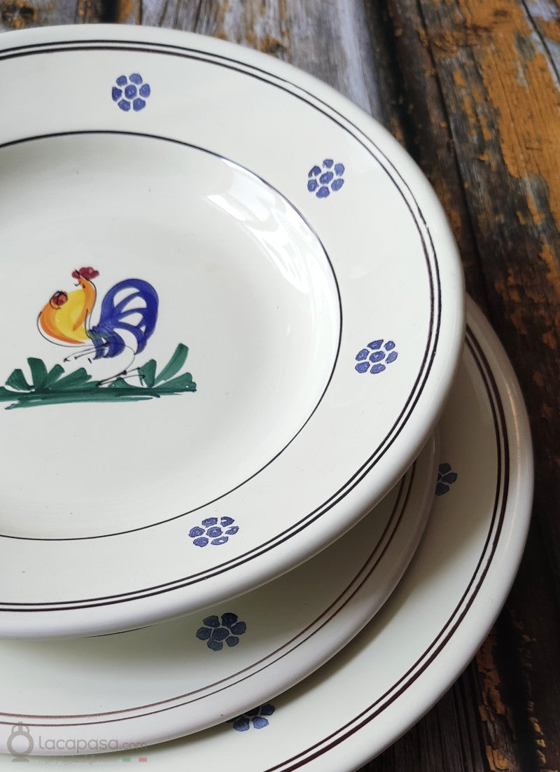Piatti in ceramica – decoro Gallo –