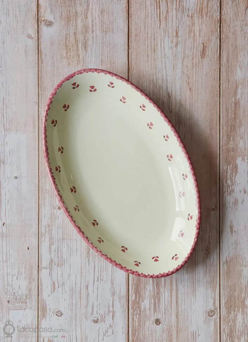 Piatto portata ceramica - decoro Tulipano - Lacapasa.com