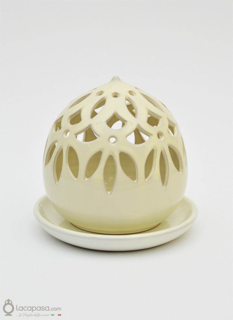 SALICE - Porta candela in ceramica - Lacapasa.com