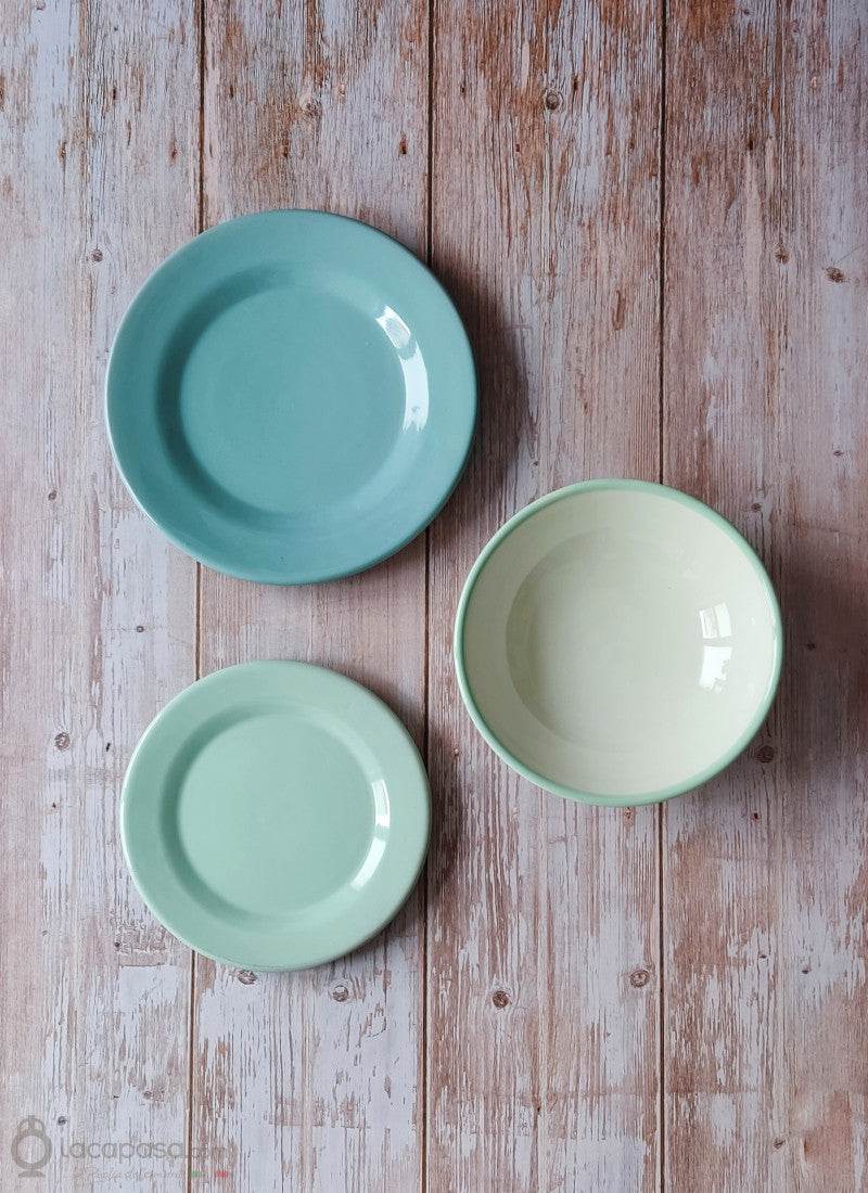 SET Piatti in ceramica – decoro PASTELLO - Lacapasa.com