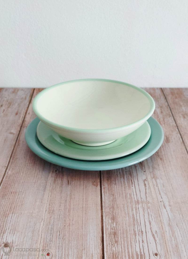 SET Piatti in ceramica – decoro PASTELLO - Lacapasa.com