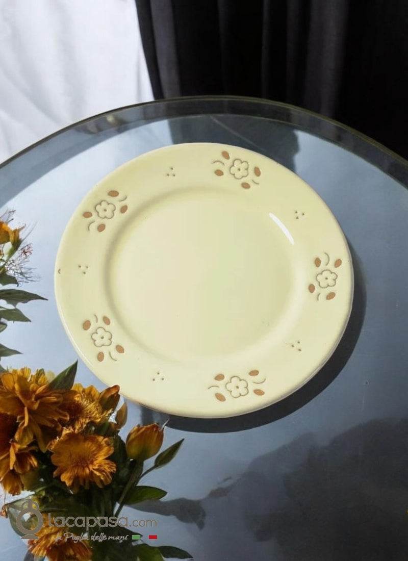 SET 6 Piatti Frutta in ceramica - decoro Ulivi - Lacapasa.com