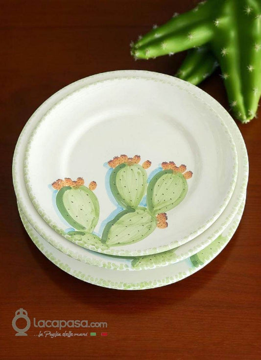 SET Piatti in ceramica – decoro Fico d'India - Lacapasa.com