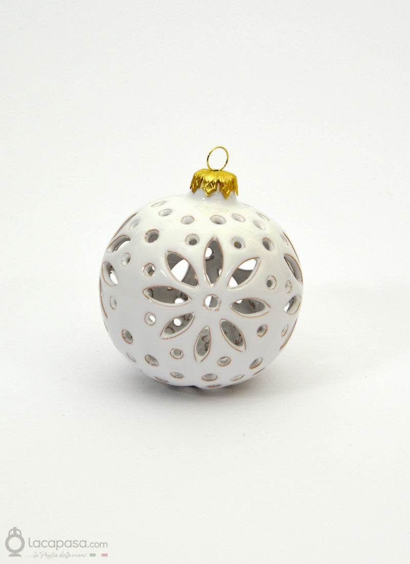 STELLA - Pallina di Natale bomboniera in ceramica - Lacapasa.com