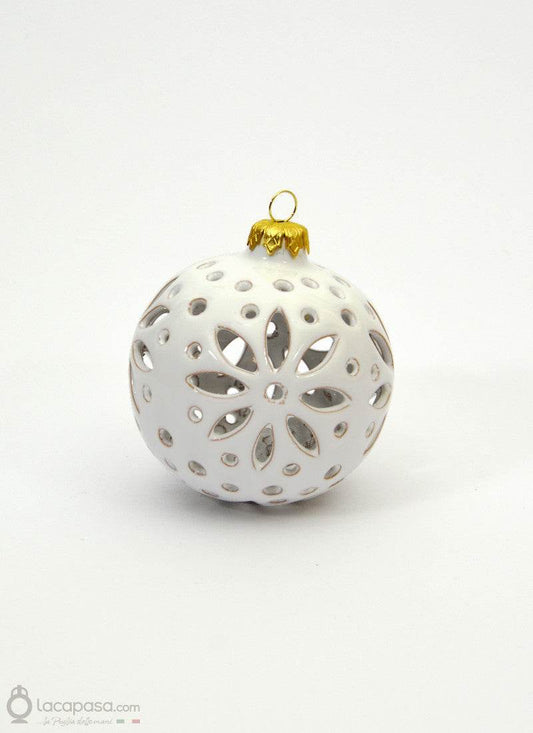 STELLA - Pallina di Natale bomboniera in ceramica - Lacapasa.com