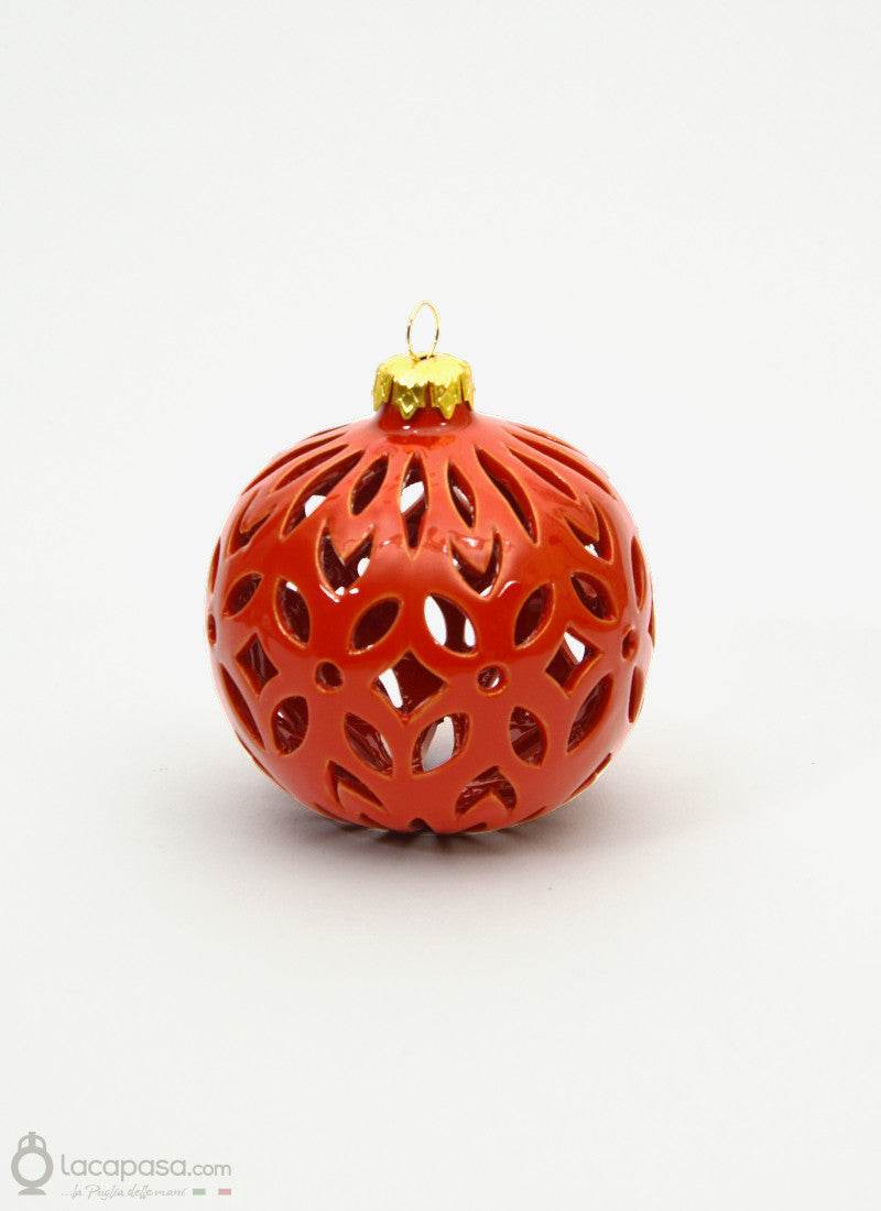 VISCHIO - Pallina di Natale bomboniera in ceramica - Lacapasa.com