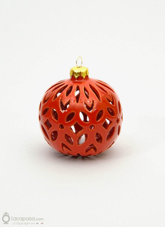 VISCHIO - Pallina di Natale bomboniera in ceramica - Lacapasa.com