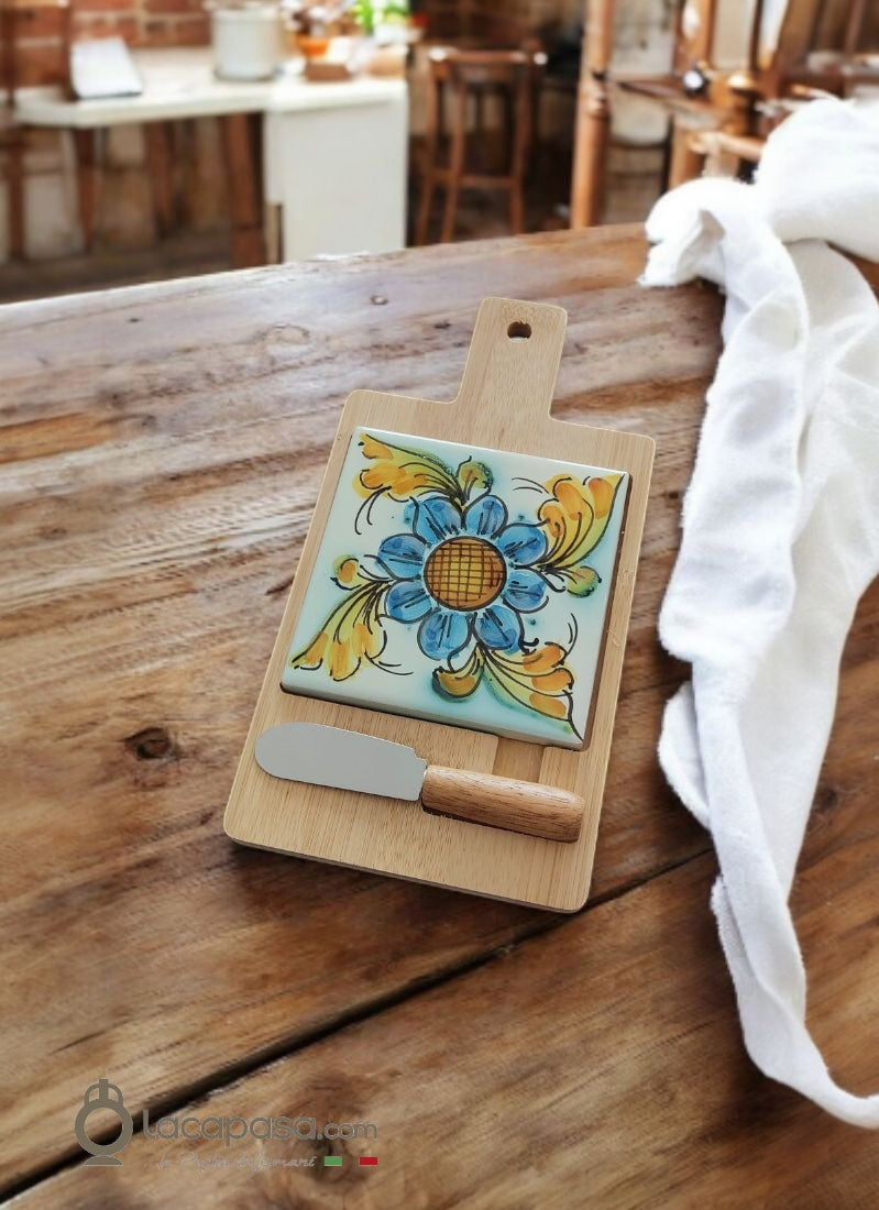 ASTRO - Tagliere in legno e ceramica