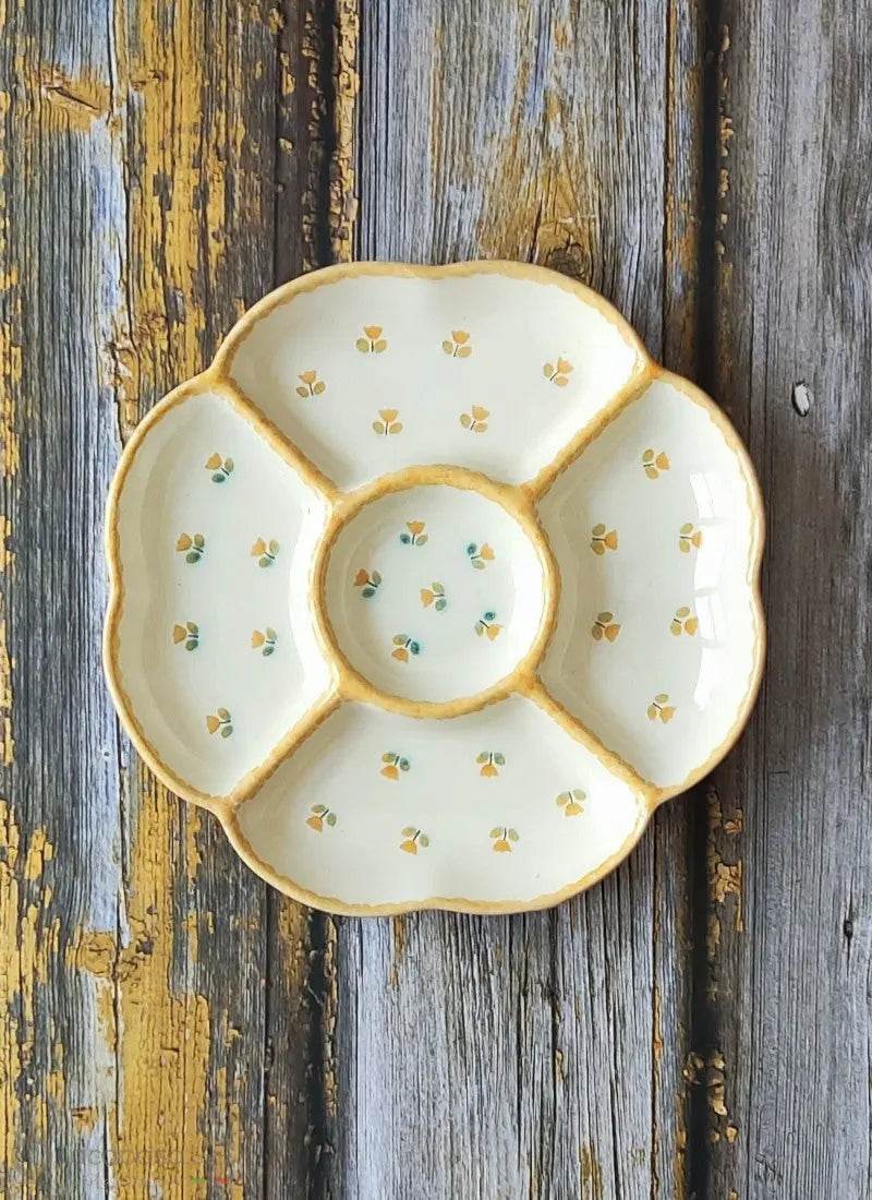 Antipastiera in ceramica - decoro Tulipano - Lacapasa.com