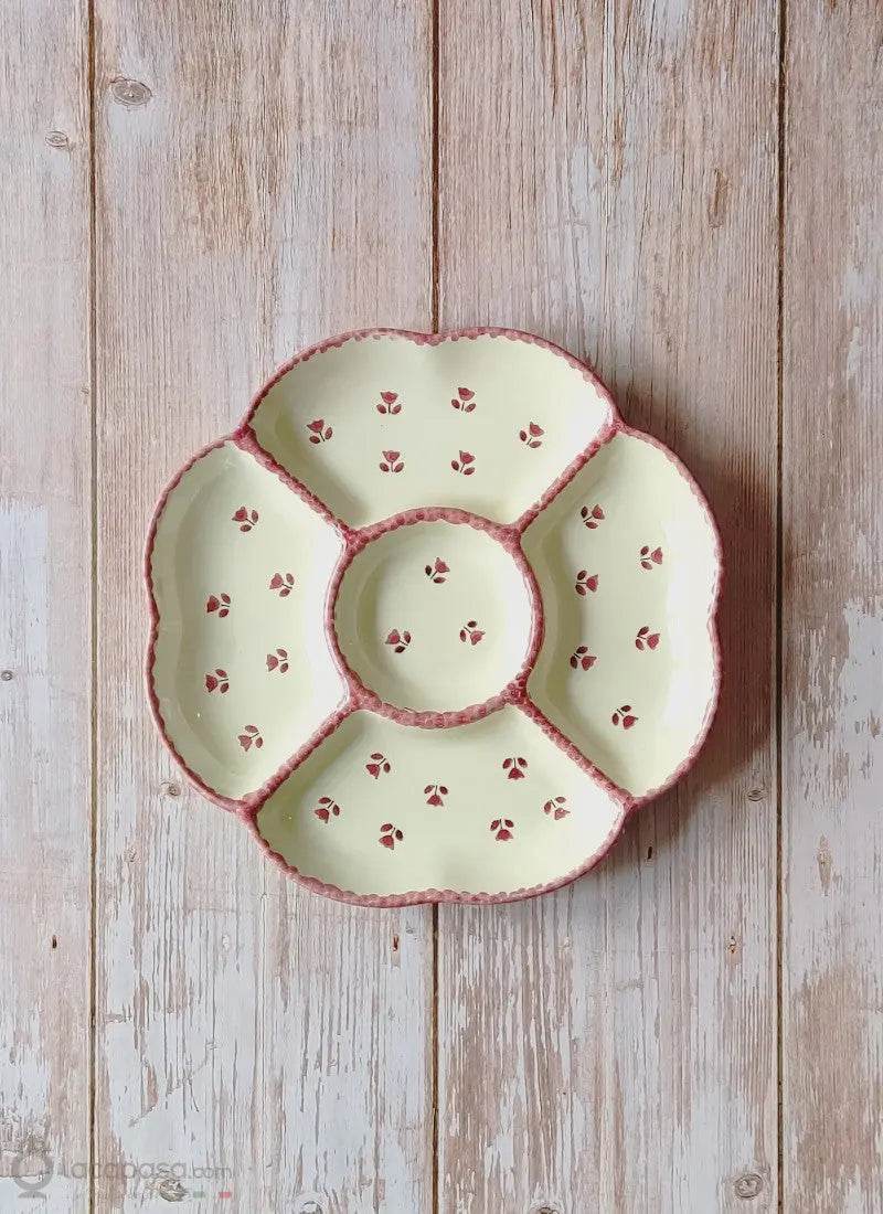 Antipastiera in ceramica - decoro Tulipano - Lacapasa.com