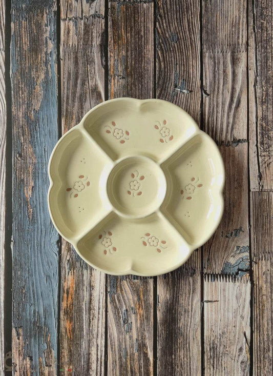 Antipastiera in ceramica - decoro Ulivi - Lacapasa.com