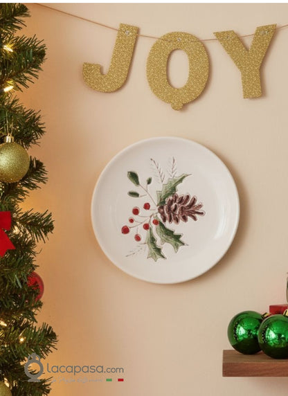 BACCA - Piatto decorativo natalizio A - Lacapasa.com