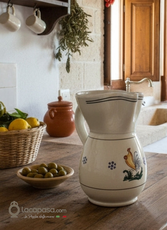 Brocca Gallo ceramica pugliese - Lacapasa.com