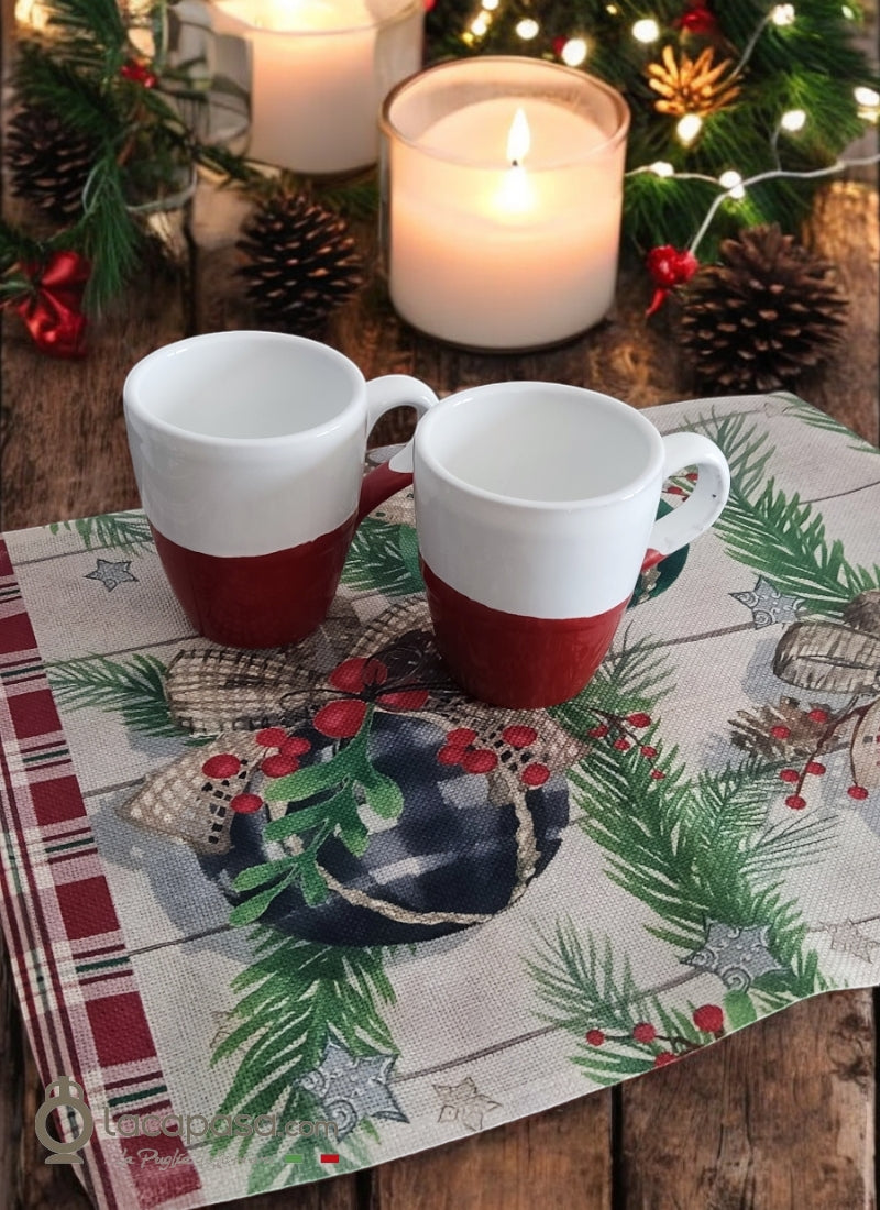 CARAMELLO - SET 2 Tazze Mug ceramica - Xmas - Lacapasa.com