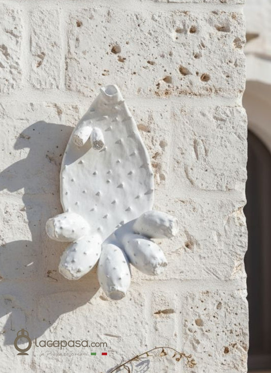 CLADODIO - Fico d'india in ceramica bianca - Lacapasa.com