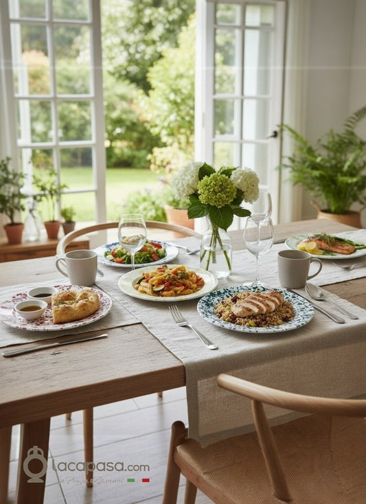 ESTATE - Set 6 Piatti Piani ceramica artigianale - Lacapasa.com