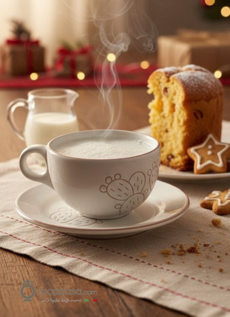 FICO D'INDIA BIANCO - Tazza Colazione in ceramica - Xmas - Lacapasa.com