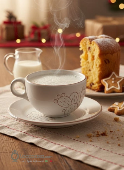 FICO D'INDIA BIANCO - Tazza Colazione in ceramica - Xmas - Lacapasa.com