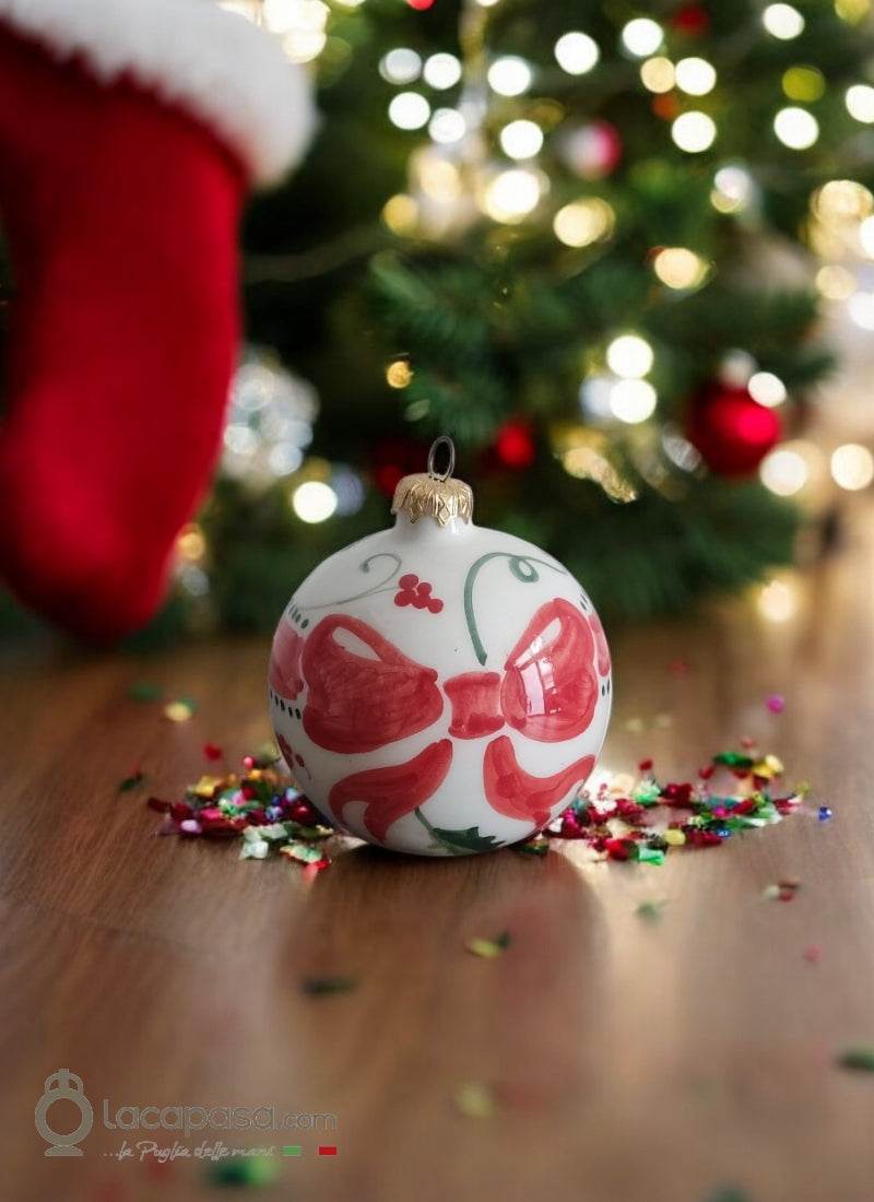 FIOCCO - Pallina di Natale in ceramica - Lacapasa.com