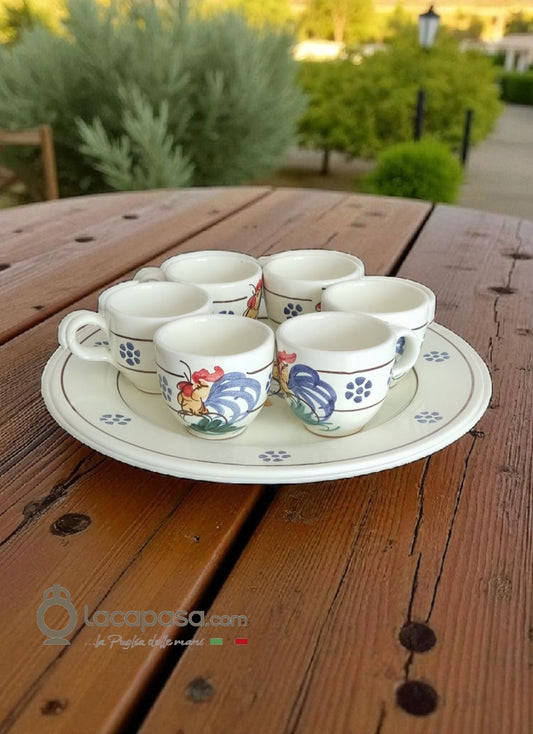 GALLO - Set caffè 6 tazzine in ceramica - Lacapasa.com