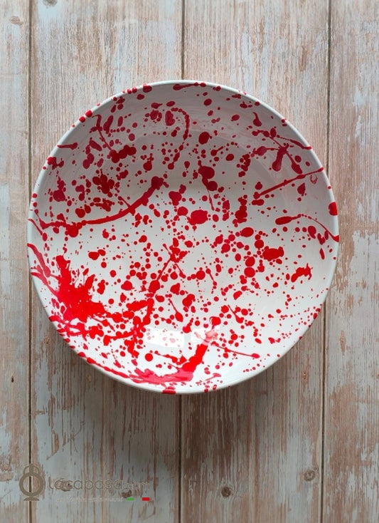 Insalatiera in ceramica - decoro Macchia
