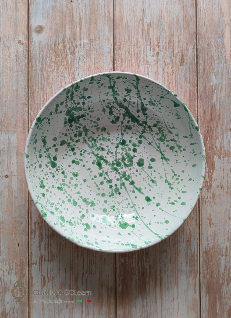 Insalatiera in ceramica - decoro Macchia