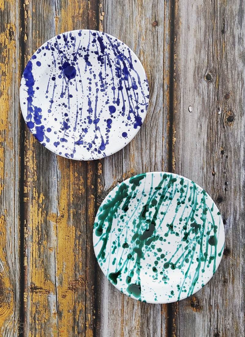 Piatti fondi in ceramica pugliese - decoro Macchia - Lacapasa.com