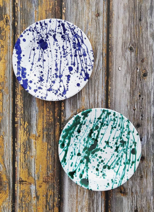 Piatti fondi in ceramica pugliese - decoro Macchia - Lacapasa.com