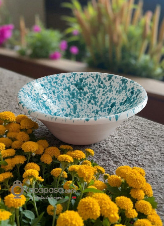 LIMMO - Ciotola in ceramica pugliese - decoro Macchia - Lacapasa.com