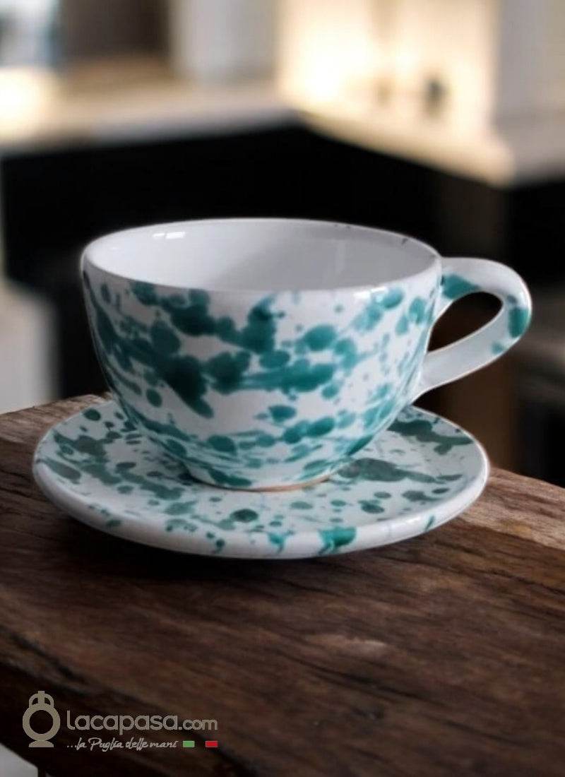 MAGGIORANA - Tazza Colazione di ceramica - decoro Macchia - Lacapasa.com