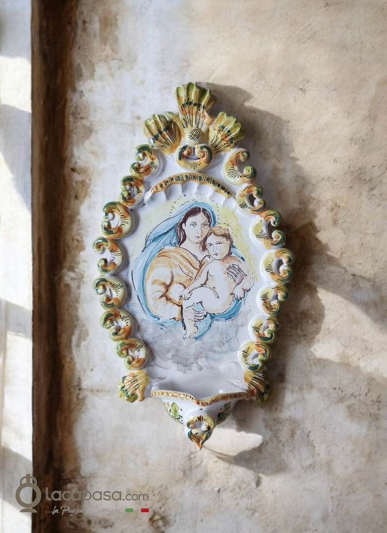 VIRGO - Acquasantiera in ceramica - Lacapasa.com