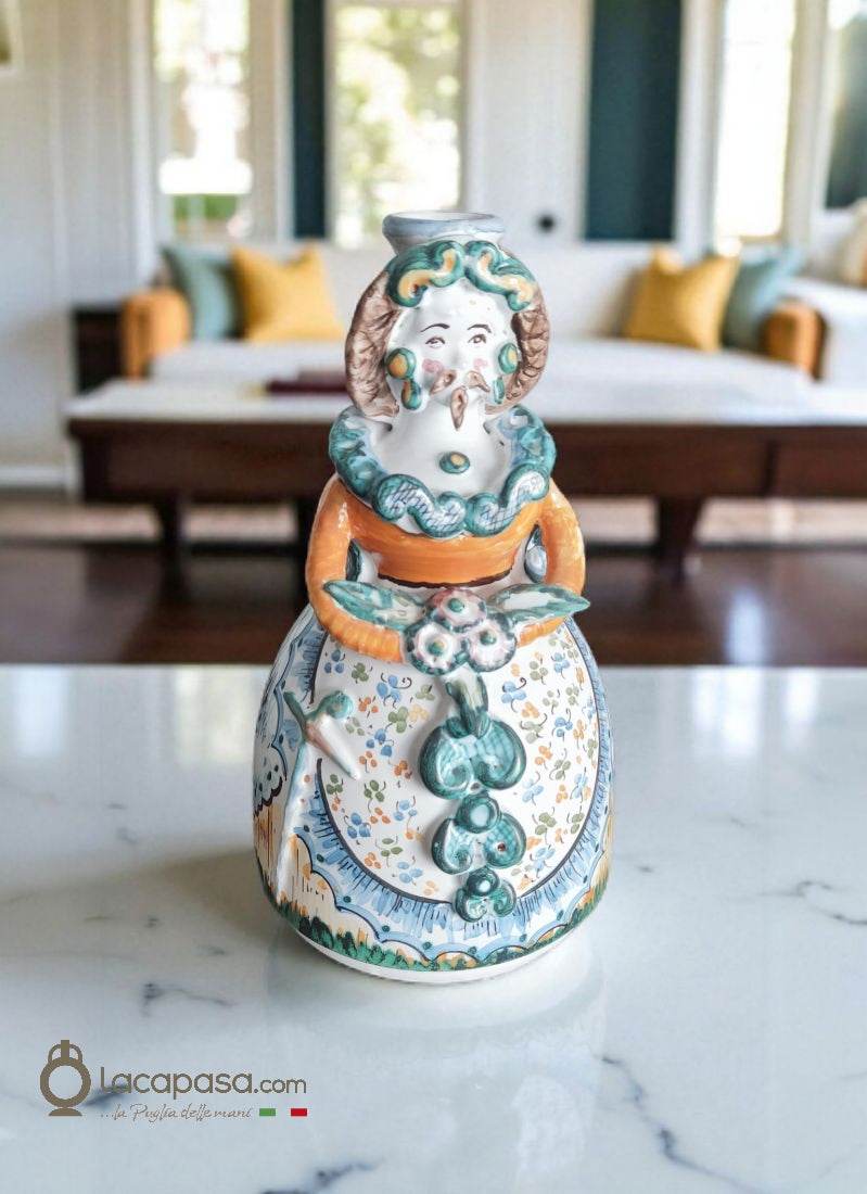MICHELE - Pupa con i baffi in ceramica - Lacapasa.com