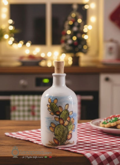 OLIERA in ceramica - decoro Fico d'India - Xmas - Lacapasa.com