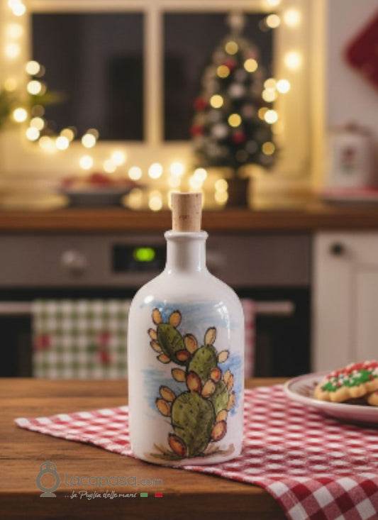 OLIERA in ceramica - decoro Fico d'India - Xmas - Lacapasa.com