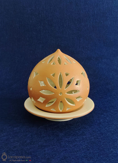 PALLA DI NEVE - Porta candela in ceramica - Lacapasa.com