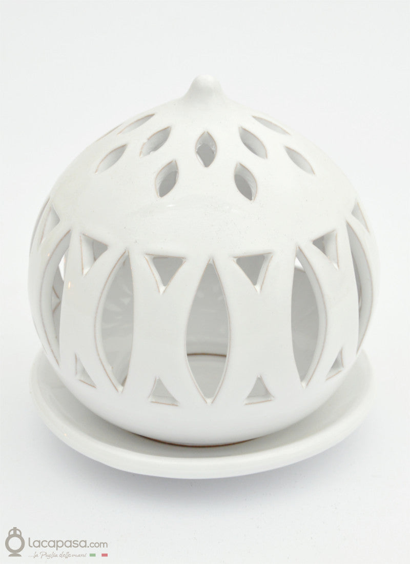 POLARE - Porta candela in ceramica Lacapasa.com