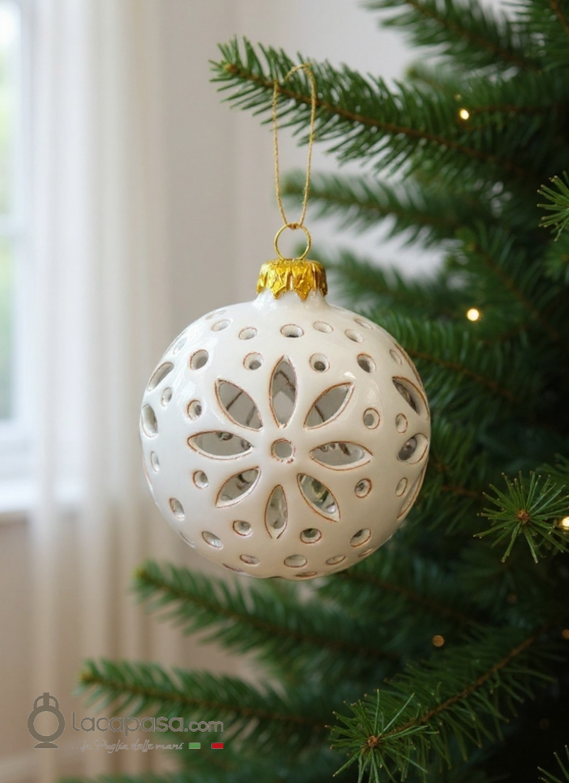 STELLA - Pallina di Natale in ceramica