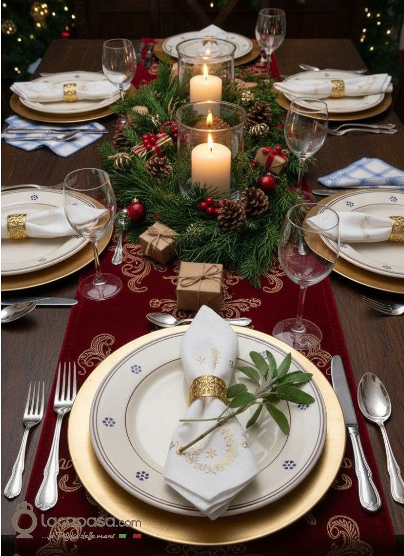 Piatti Piani in ceramica pugliese - Rigo e Stella - Xmas - Lacapasa.com