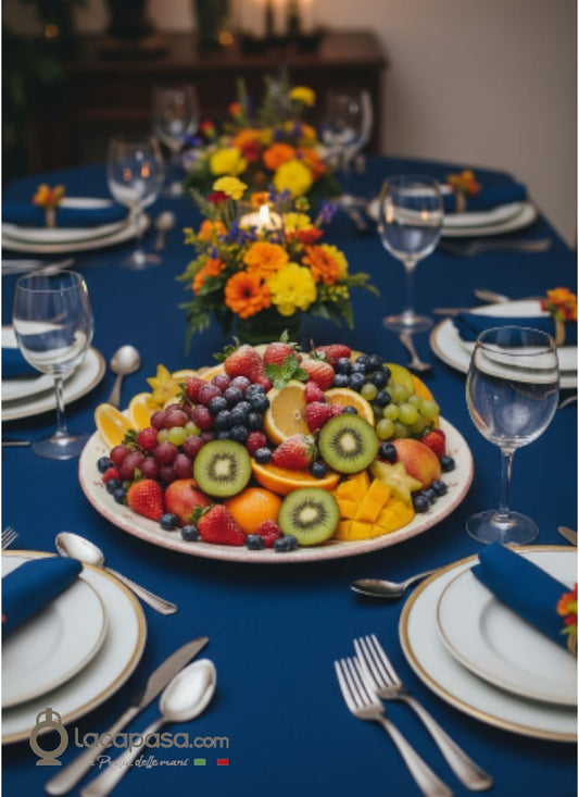 Piatto da portata ceramica - trionfo di frutta - Lacapasa.com
