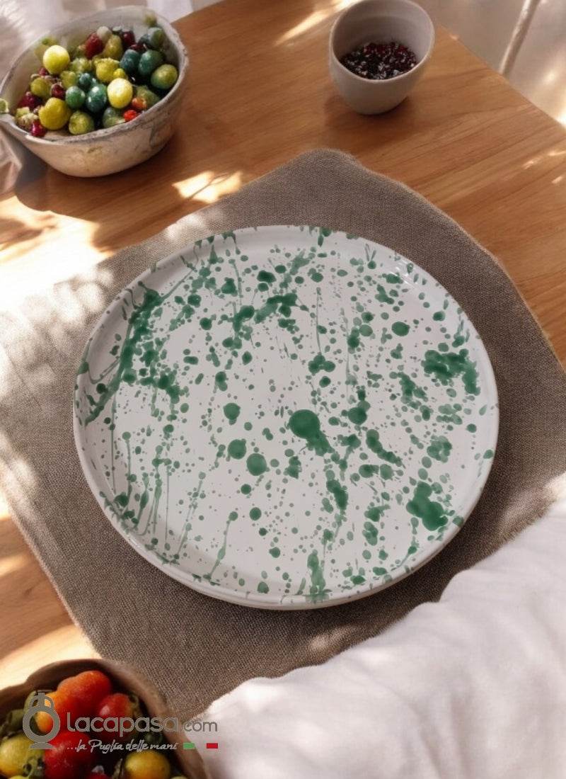 Piatto da portata in ceramica - decoro Macchia - Lacapasa.com